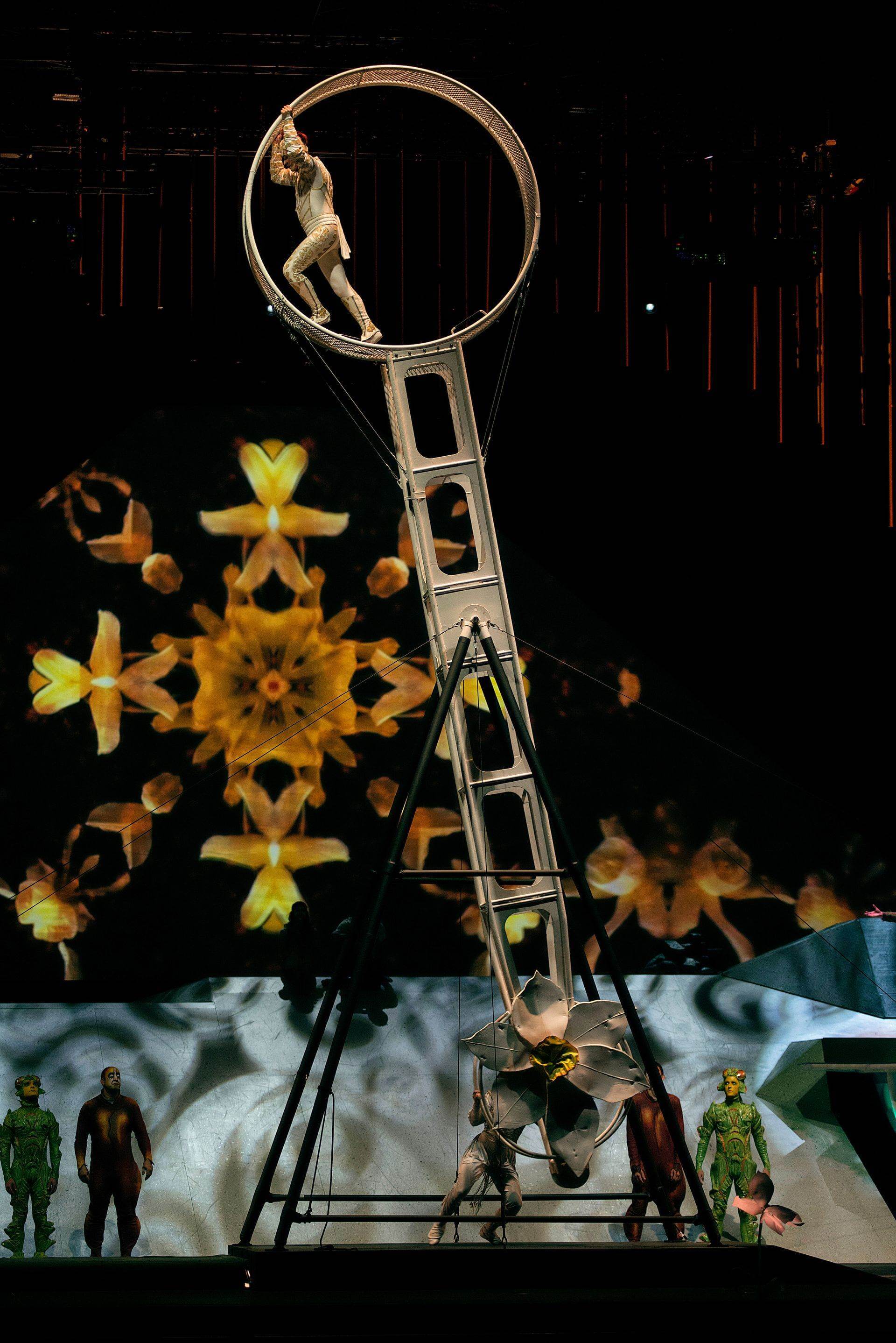 Scalada - Mater Natura by Cirque du Soleil 2014: Número en la rueda de la muerte