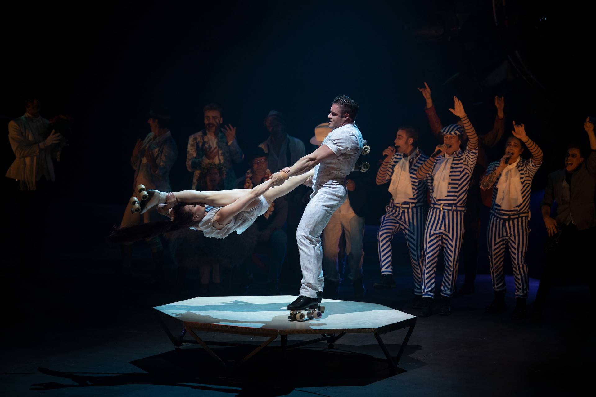 Rebel by Cirque du Soleil 2019: Pairs' skating stunts